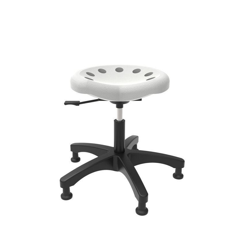 Tabouret de laboratoire, H 16,5 po x l 25 po x P 25 po, Gris