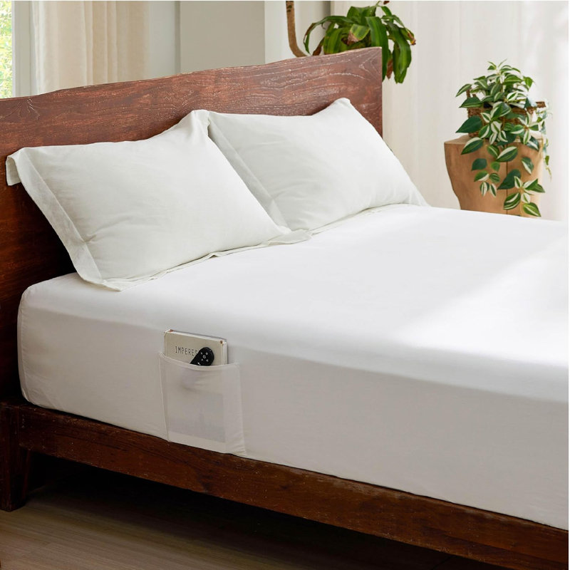 Bedsure Cotton Fitted Sheet, Full Fitted Sheet, Silver Grey