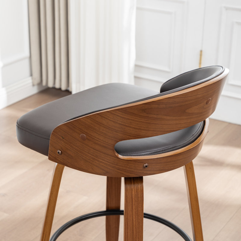 Ensemble de tabourets pivotants 3 pièces Carmavy, Brun, Tabouret de bar (siège d'une hauteur de 25 po)