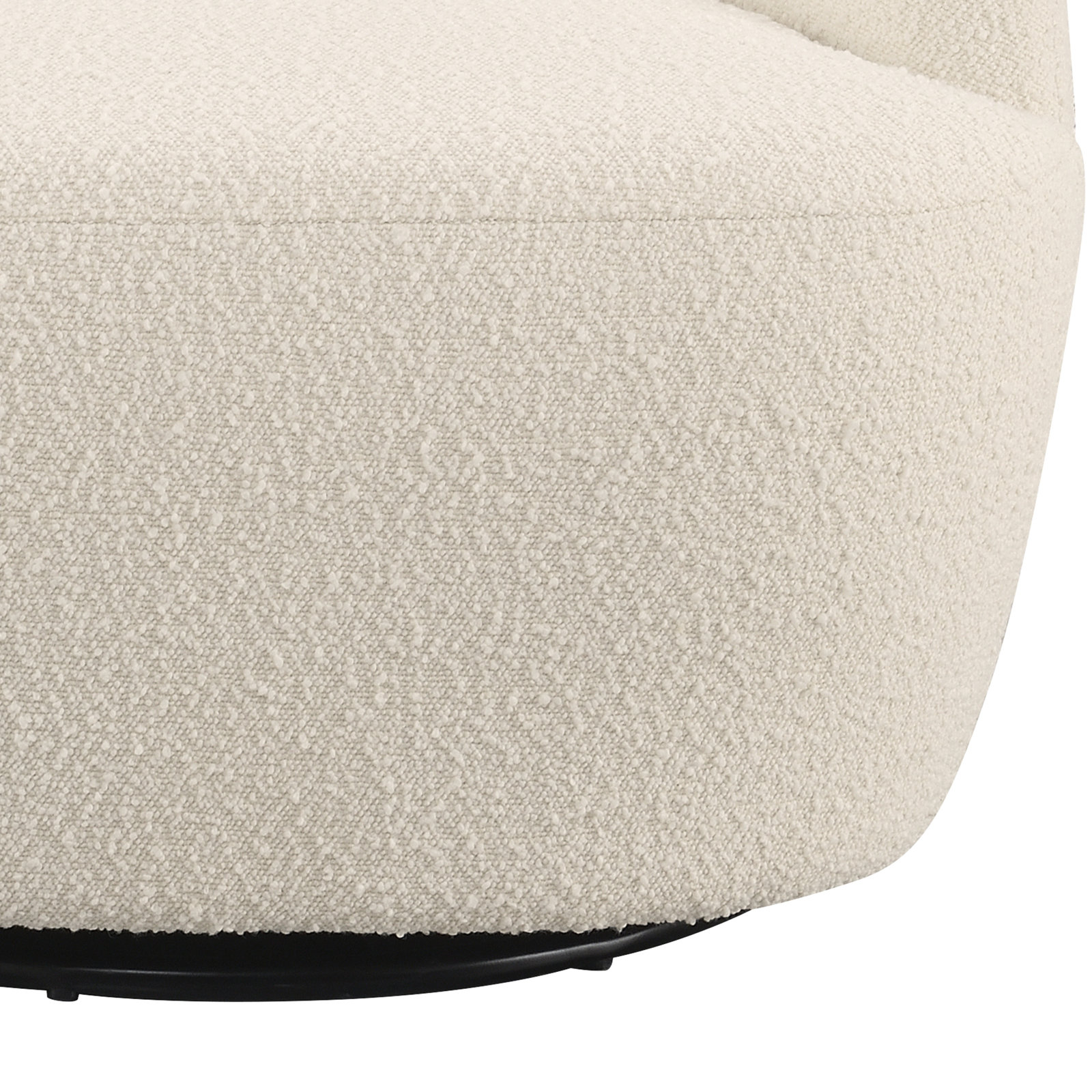 Agridaki Pine Swivel Armchair, Ivory Polyester