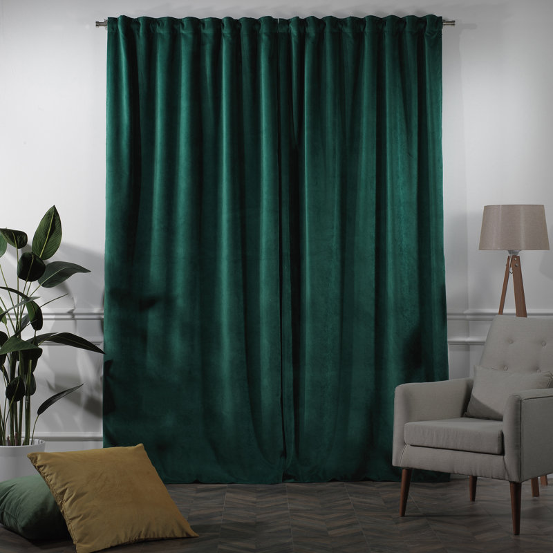 Matte Velvet Extra Wide x Extra Long Custom Made Decorative Double Panel, 52" W x 84" L, 33 Deep Jungle