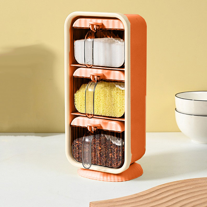 Boîte d'assaisonnement pour bouteille d'eau avec support pour cuillère, OR
