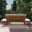 Outdoor Patio Wooden Daybed Sofa Chaise Lounge With Cushions