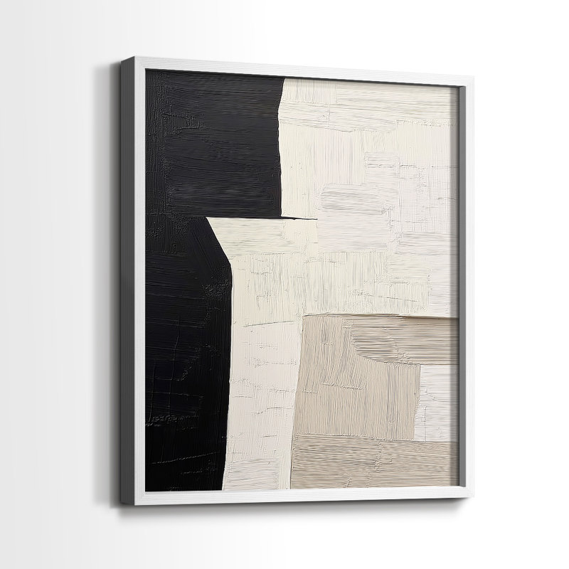 "ABSTRACT Series DCLV" par J Paul, Blanc / Blanc, H 11 po x l 9 po