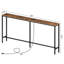 Console rustique avec station de charge Table de canapé étroite derrière le canapé avec prises et ports USB-1638312408-1638957407