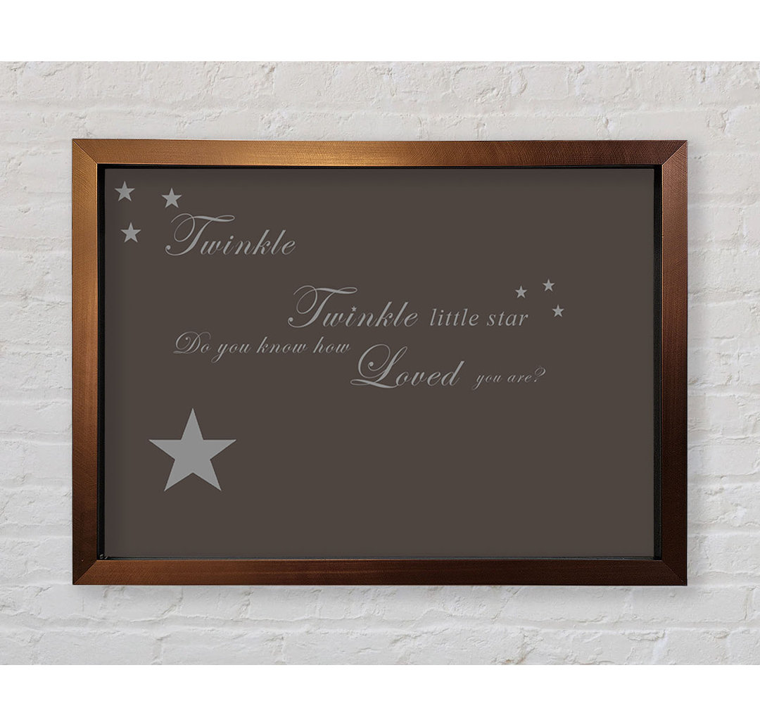 Kinderzimmer Zitat Twinkle Twinkle Little Star 1 Gerahmter Druck