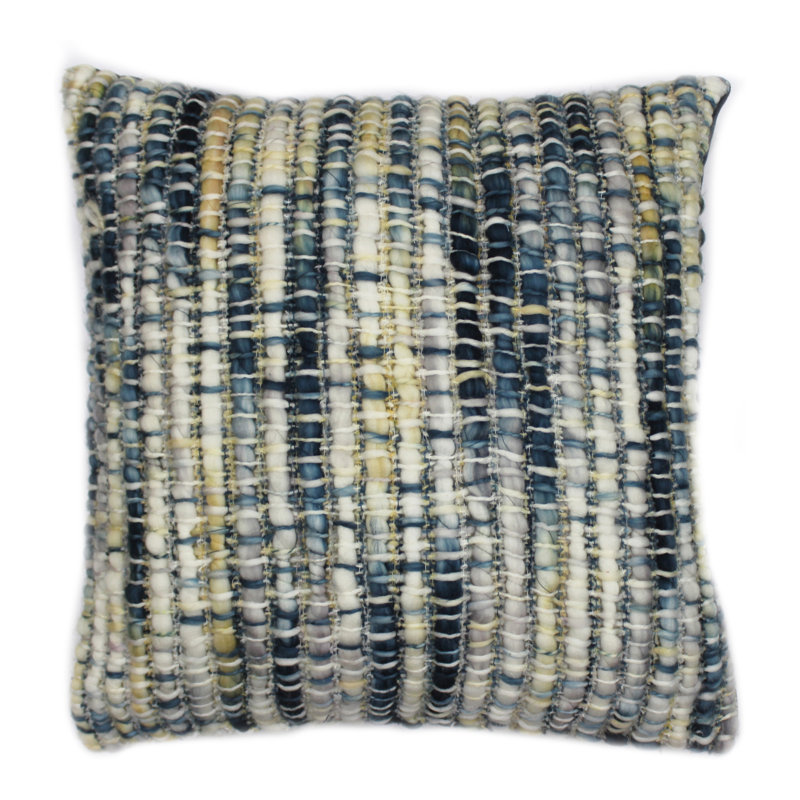 Sasha Wool Square Pillow Cover & Insert, Indigo
