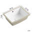 Lavabo de salle de bain encastré en porcelaine rectangulaire en céramique avec lavabo à débordement encastré encastré sous le comptoir