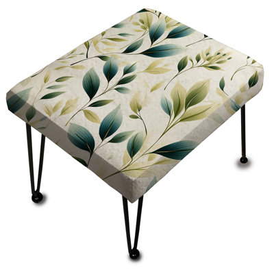Zen Leaf Patterns - Repose-pieds rectangulaire plantes