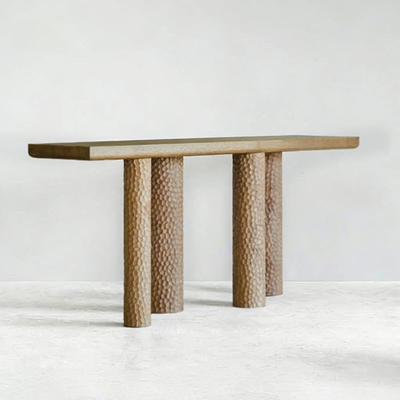 Console simple de style Wabi-sabi, H 29,5 po x l 55,1 po x P 15,7 po