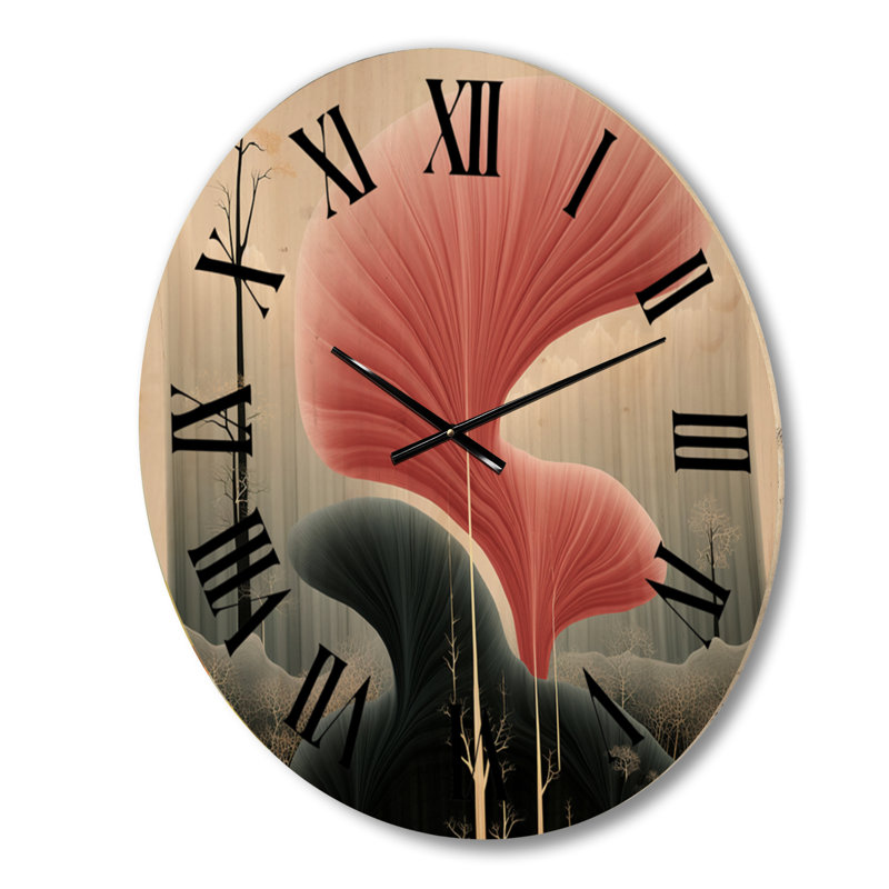 Horloge murale géométrique moderne en bois The Mystery of Silence, Moyenne