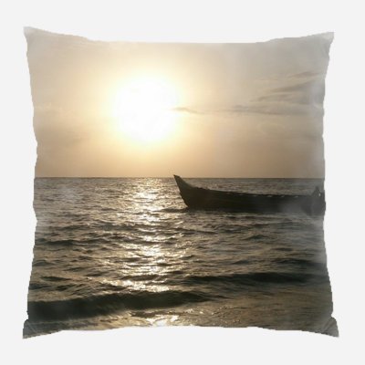 Beach Microsuede Reversible Throw Pillow
