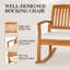 Chaise berçante d'extérieur Lumiere Acacia