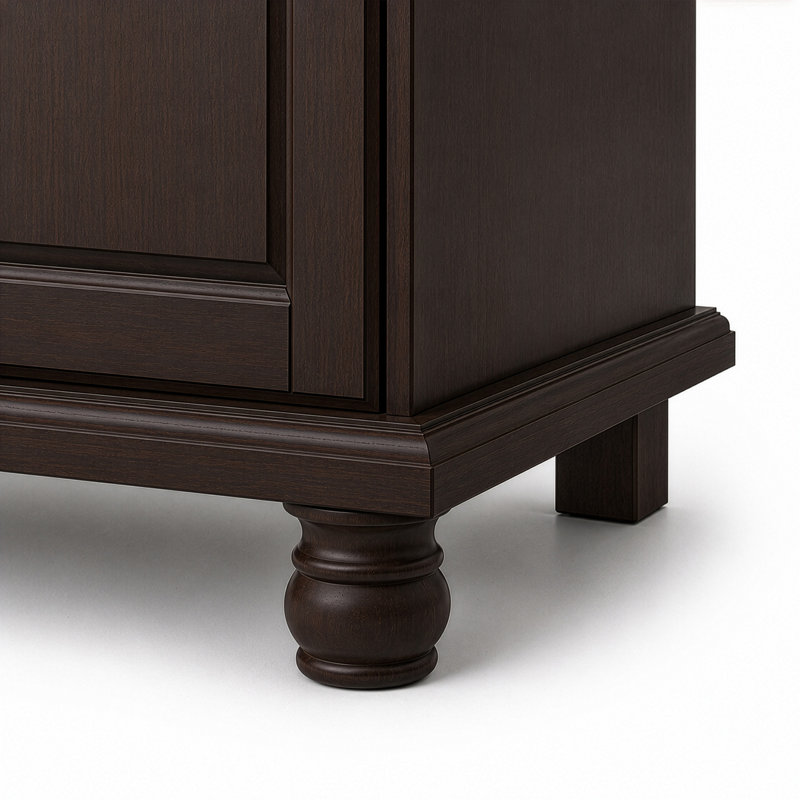 Armoire penderie 100% bois massif 4 portes Kyle, Java