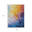 Tapis intérieur lavable abstrait 8 pi x 10 pi jaune or bleu sarcelle et lavande