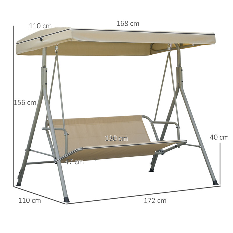 Ardrey 3 Person Porch Swing with Canopy
