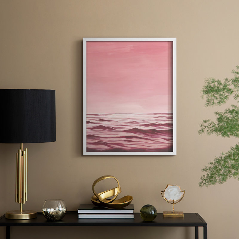 «Playa Rosa II», reproduction encadrée - bois massif, H 30 po x l 24 po, Blanc