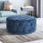 Velvet Round Tufted Ottoman-1370716381