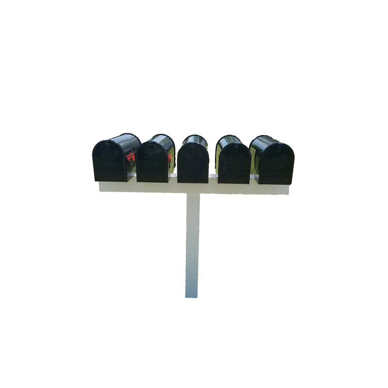 White Vinyl Multi-Mount Mailbox Post Sleeve, 42'' H x 54'' W