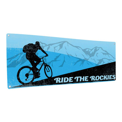 " Ride The Rockies Metal Sign "