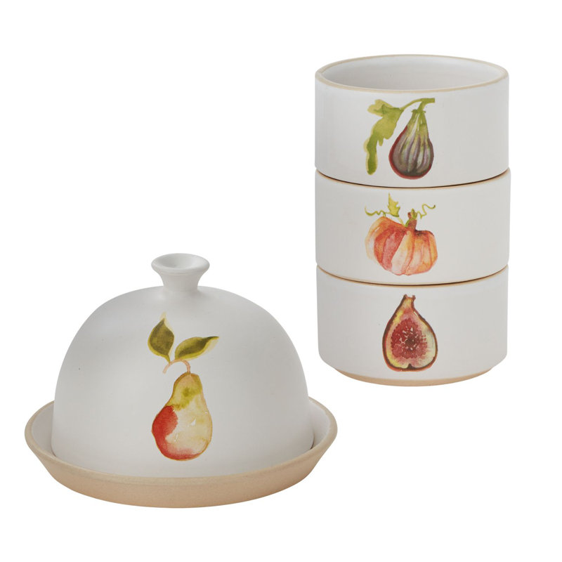 August Grove® Ceramic Serving Dish, 3.5" x 5.5", White