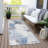 Machine Washable Indoor/Outdoor Xhevrie Denim Rug-619207818