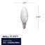 Équivalent, ampoule DEL B11 à intensité variable, culot E12 / candélabre-132255163-132255165