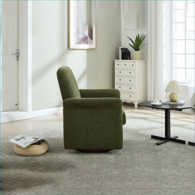 Fauteuil d'appoint pivotant Modern, Vert