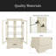 Armoire vitrée avec vitrine éclairée avec tablettes réglables en verre 2 portes et 1 tiroir avec ampoule incluse-1223536407