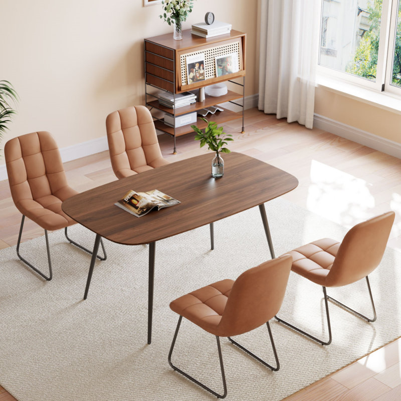 Ensemble de table de salle à manger de 47,2 po Derose, Brun