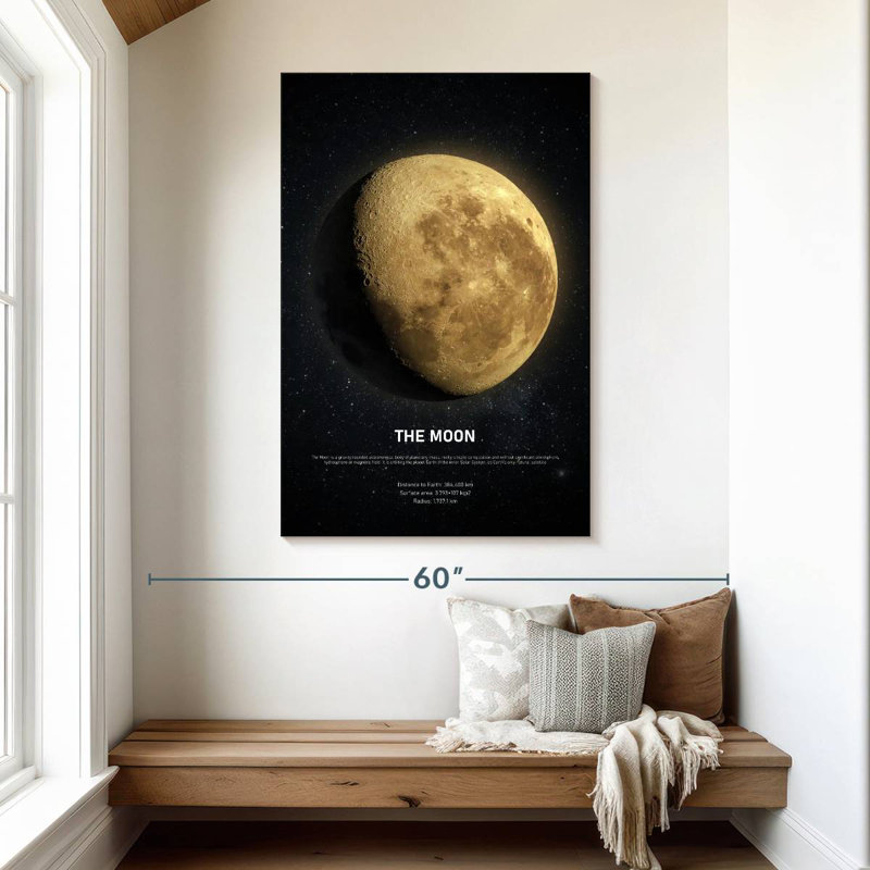Oberle description de la lune, H 12 po x l 8 po