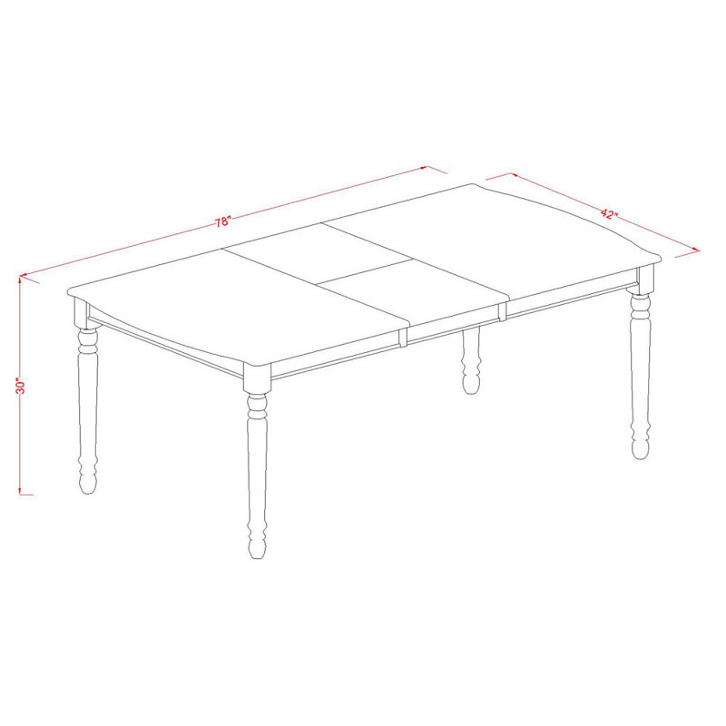 Ensemble de salle à manger Sellars, 7 pièces : 1 table, 6 chaises, Acajou, Kaki foncé