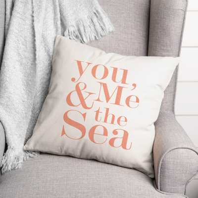  You Me and Sea Square Pillow Cover & Insert