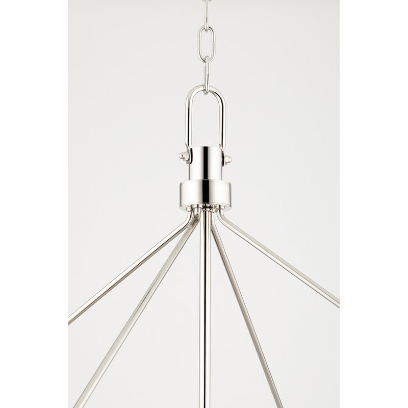 Glendale - 25 Light Chandelier - Aged Brass/Black Finish, Polished Nickel