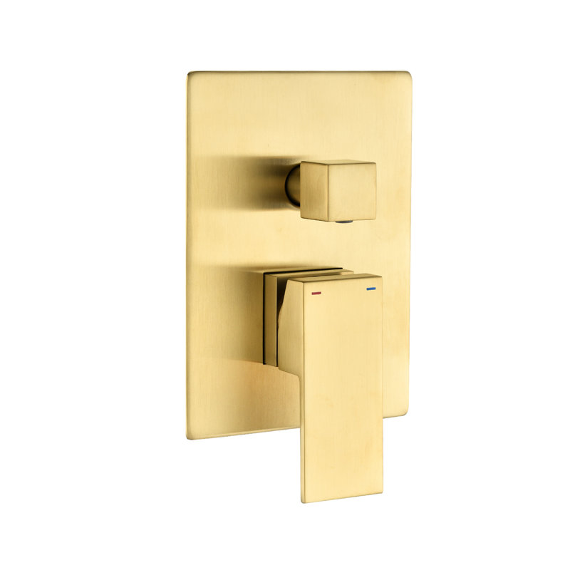 Bathroom Shower Head Ceiling Mounted - 10" & Handheld With Brushed Gold Finish System, Brushed Gold