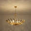 Mid-cenury Modern Oversized Branching Basket Leaf Chandelier