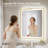 Modern Bathroom LED Mirror with Tempered Glass, Beveled Frame Vanity  Aluminum Frame Wall Mirror-126347599-126347610