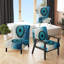 Fauteuil de chambre rembourré minimaliste blanc, bleu et minimaliste Moon