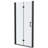 36W X 72H Fold Shower Door With Tempered Glass, Matte Black - Bi Design, 1/4 Inch Thick Clear Water Screen , High Grade Stainless Steel Components, Reversible Installation, 180 Overlapping Rotate