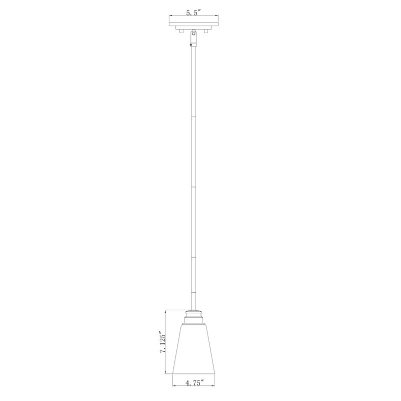 Ernstville 1 - Light Single Pendant, Matte Black
