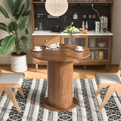 Round Dining Table, Farmhouse Kitchen Table For Kitchen Living Room by Ebern Designs