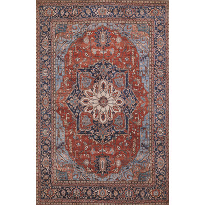 Tapis oriental rouge / bleu Geetha