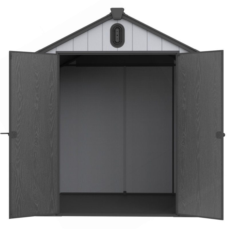 XWT012-1 6*8Ft Resin Plastic Storage Shed For Backyard Garden Big Spire Tool Storage