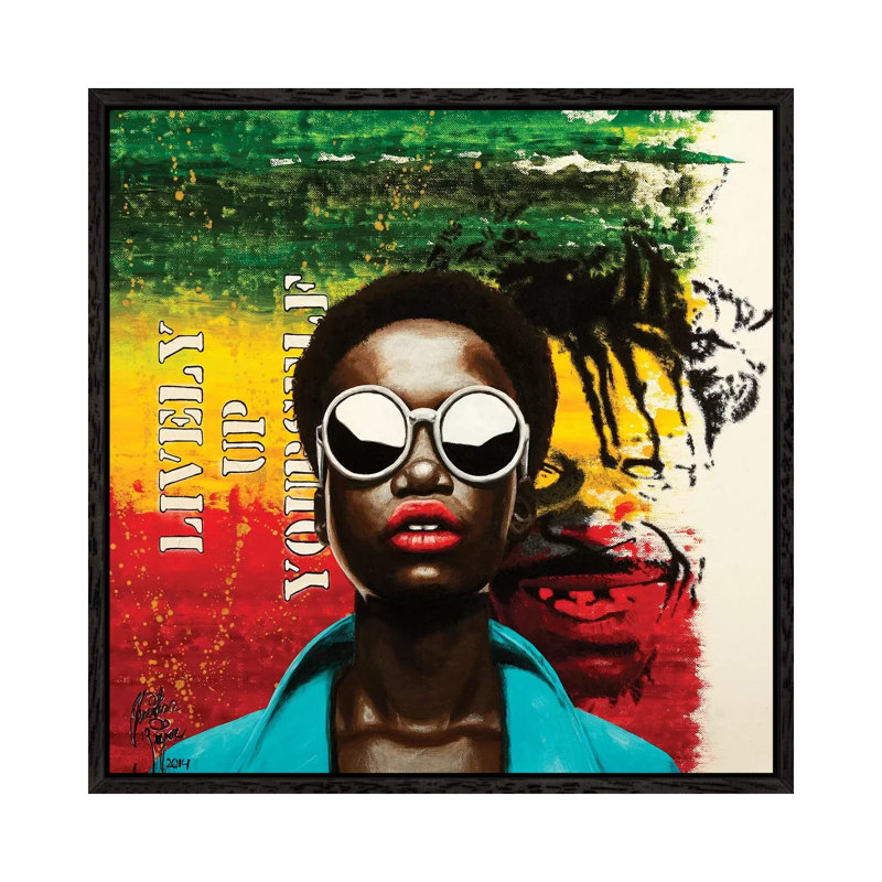 Lively up Yourself 1 Piece Wall Art on Canvas, 66.04cm H x 66.04cm W x 3.81cm D, Black Framed