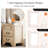Haikey Farmhouse Wood Nightstand Set, Built-In Charging Station, and Drawer Nightstand For Bedroom-874119513