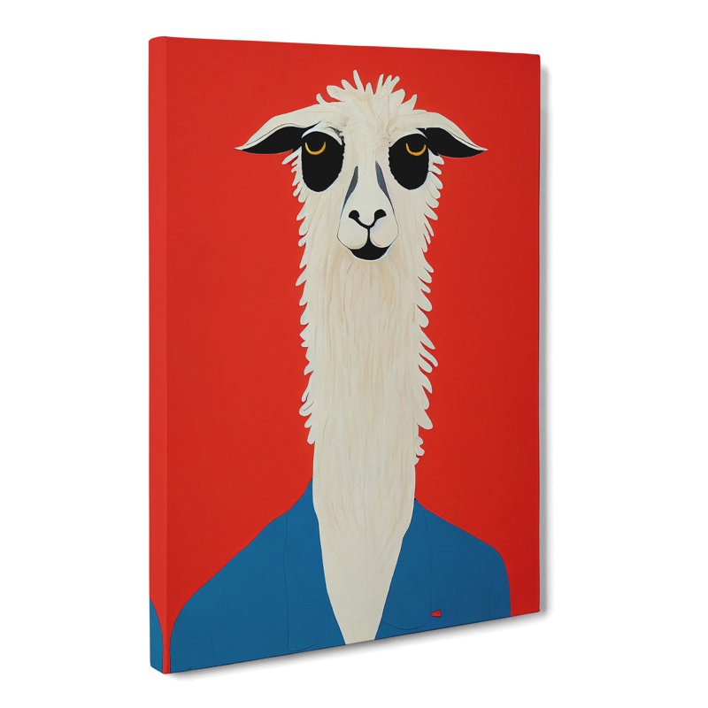 Llama Design Vol.1 - Wrapped Canvas, 50cm H x 35cm W x 3cm D