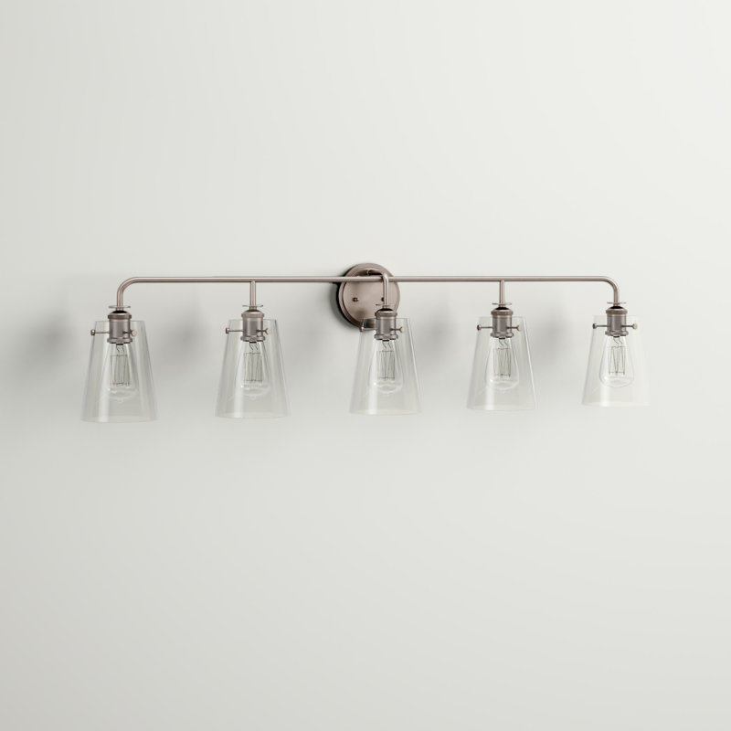 Duggins 3 - Light Dimmable Vanity Light, Brushed Nickel, 5-Light