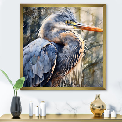 " Graceful Heron Waterbird II " by Designart