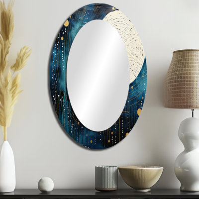 Miroir mural moderne Blue Minimalisme Moon IV