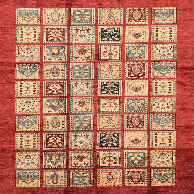 Tapis abstrait moderne 3729, Carré 6 pi